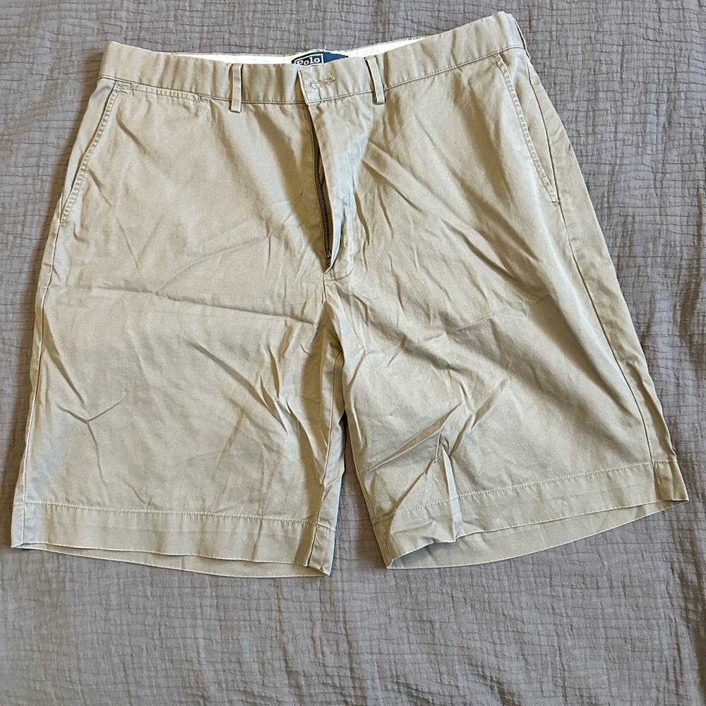 Men's Olive Polo Shorts 9”